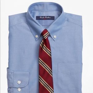 BROOKS BROTHERS Boys Non-Iron Supima® Pinpoint Cotton Dress Shirt